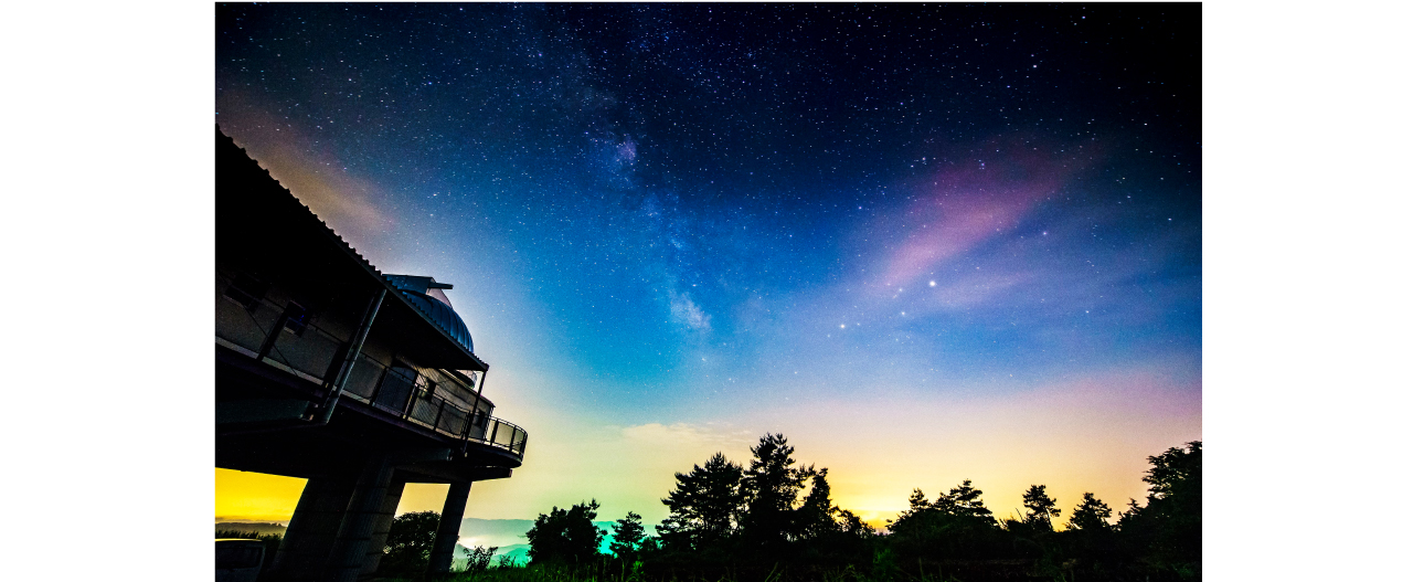 美星天文台は、口径101cmの望遠鏡を持つ国内でも最大規模の公開天文台。