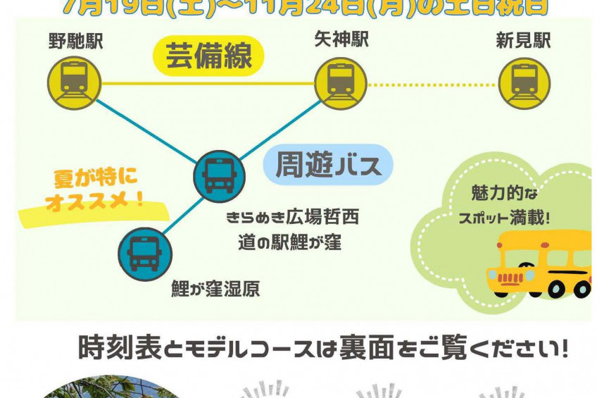 芸備線＆周遊バスに乗って、新見市哲西エリアを楽しもう！