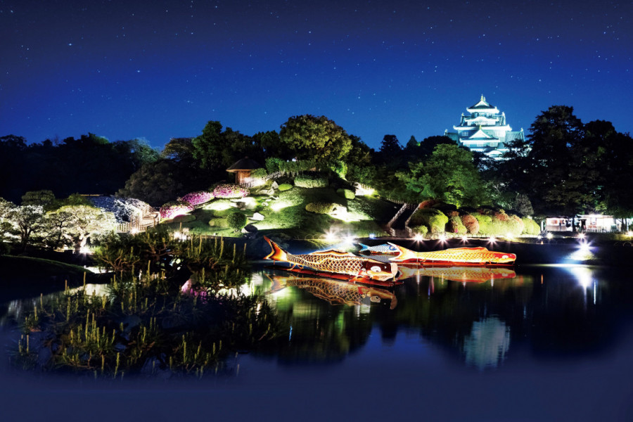 岡山後楽園　春の幻想庭園