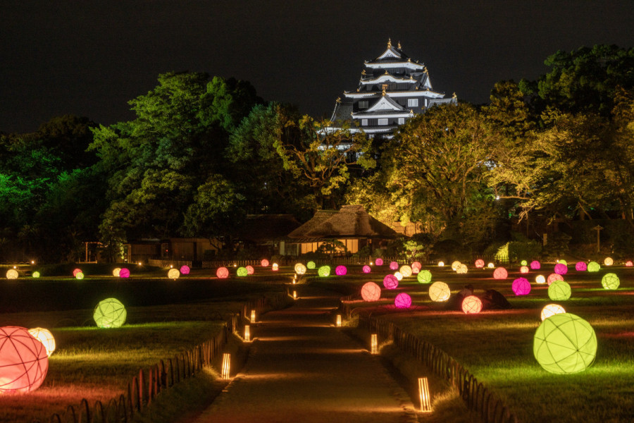 岡山後楽園　夏の幻想庭園