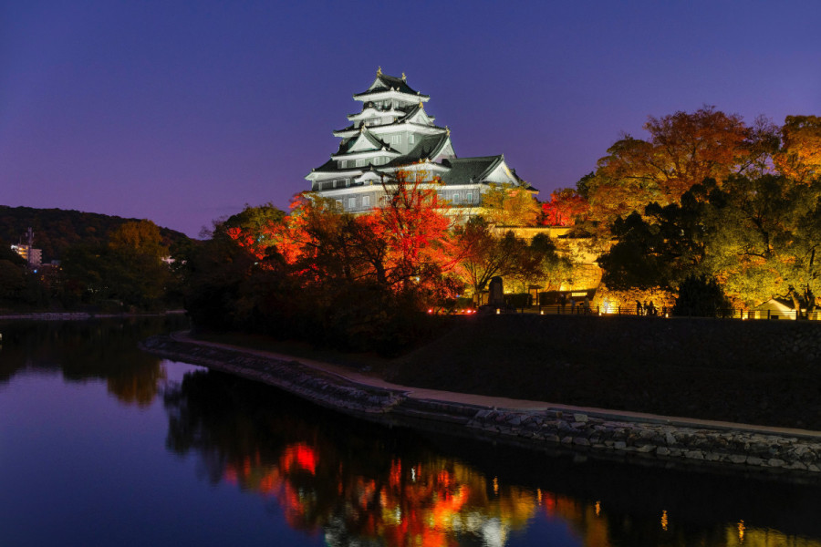 岡山城　夜間特別開館　秋の烏城灯源郷