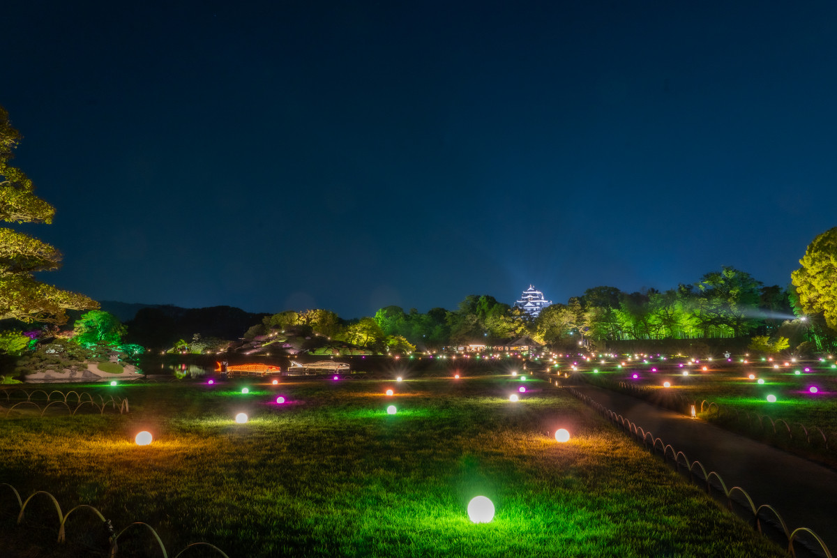 岡山後楽園　春の幻想庭園