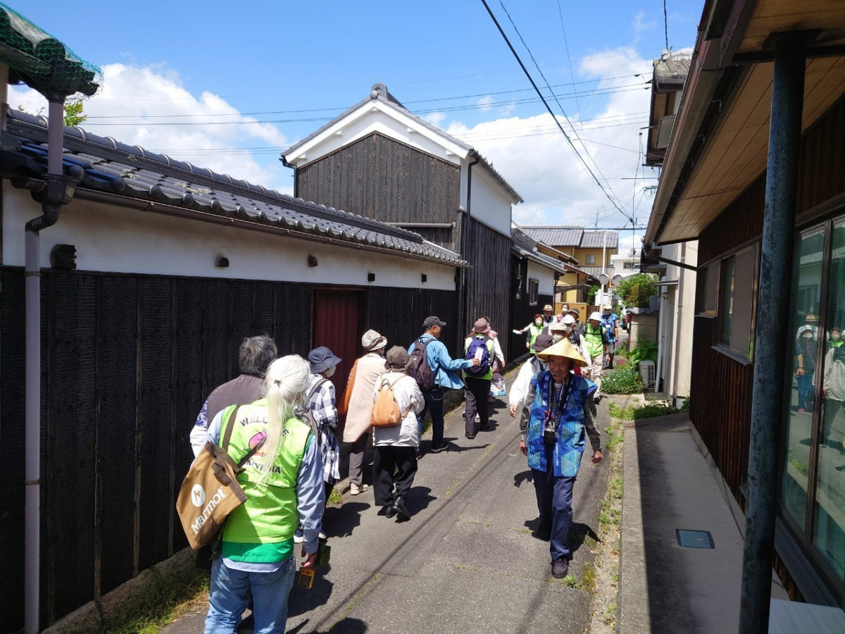 まち歩きガイドの様子