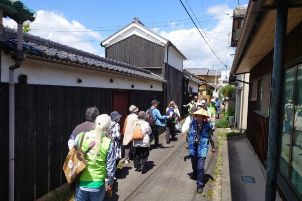 まち歩きガイドの様子