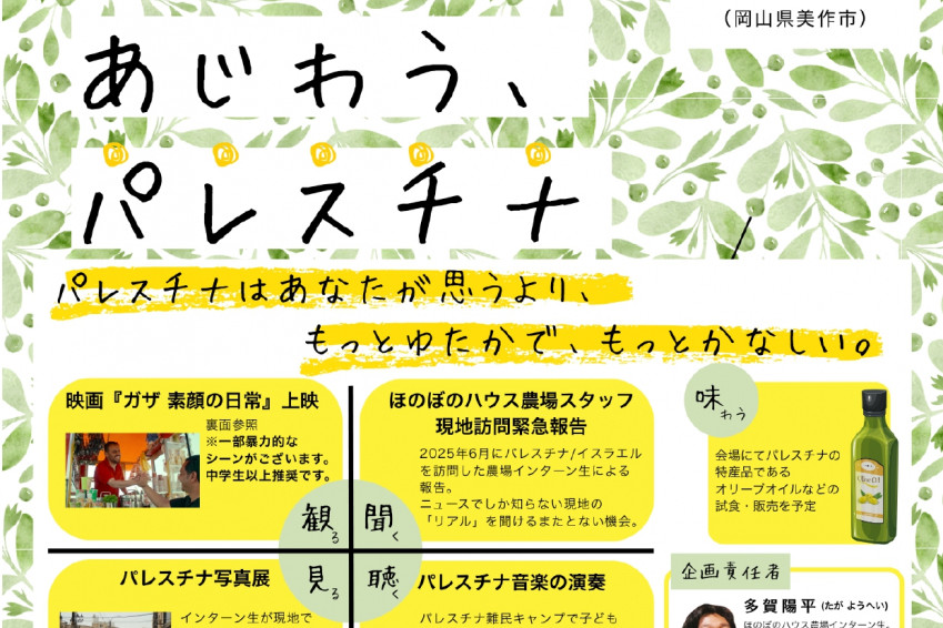 天空のひまわり畑　みる、きく、あじわう、パレスチナ