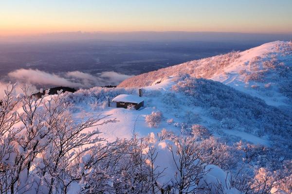 那岐山の雪景色