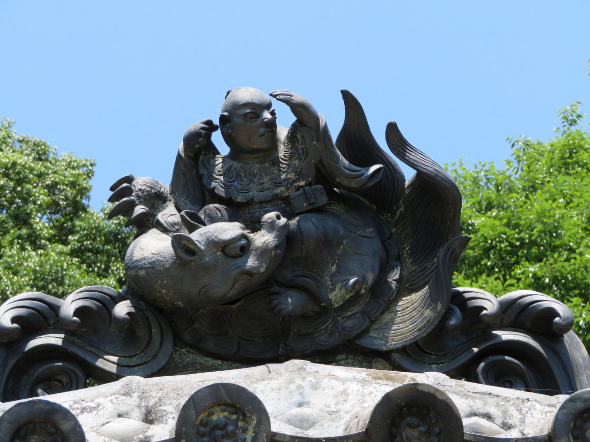 浦島太郎と亀（軍神社）