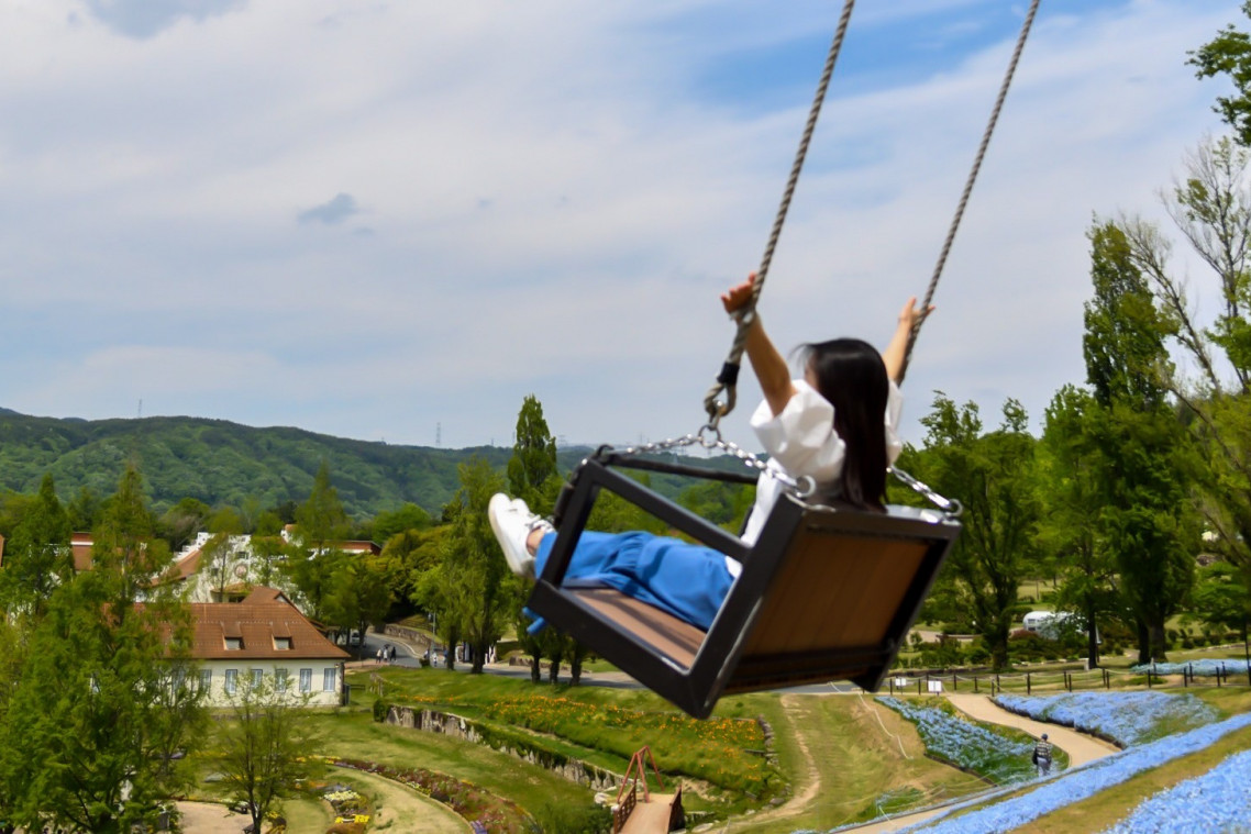 岡山県にもある！絶景ネモフィラ in ドイツの森