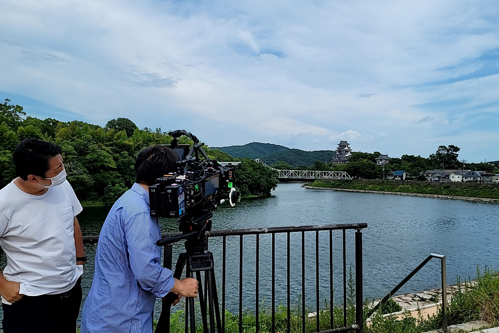 岡山城の実景撮影