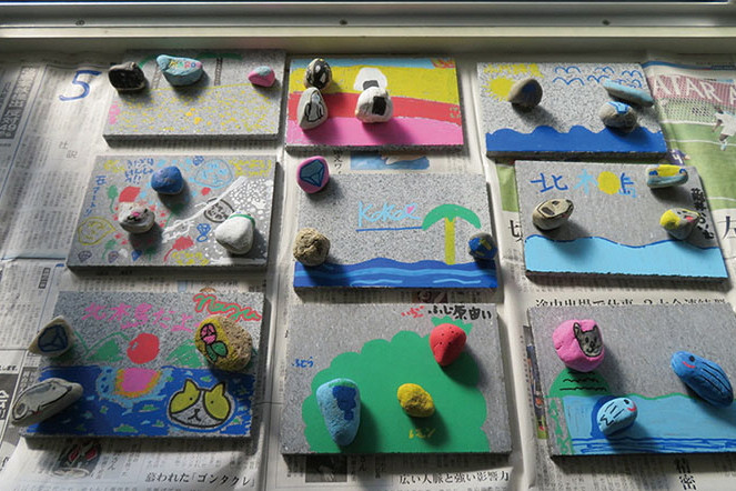 石のアート作成