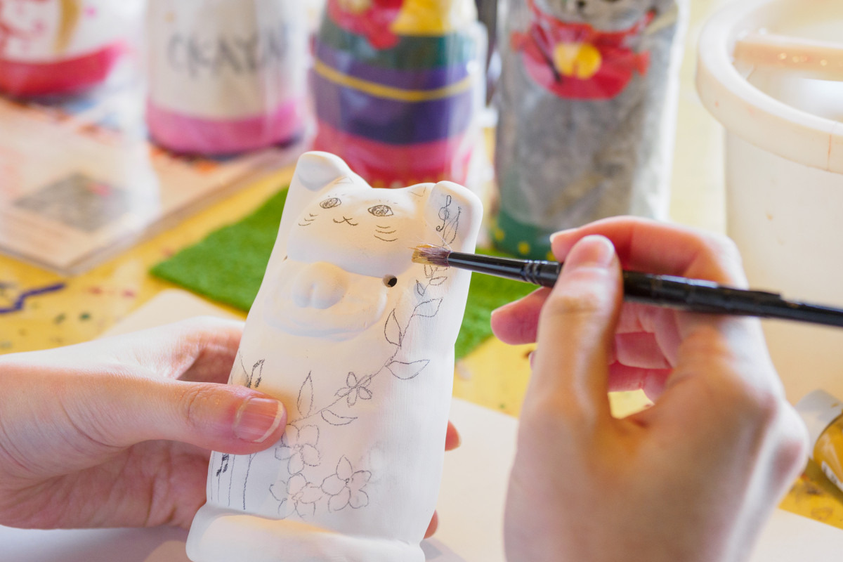招き猫絵付け体験