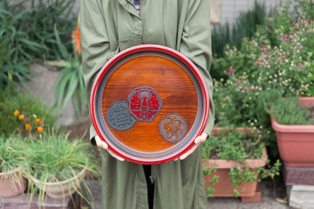 得価，定番 岡山県 烏城（うじょう）彫 烏城塗 一木彫 野菜