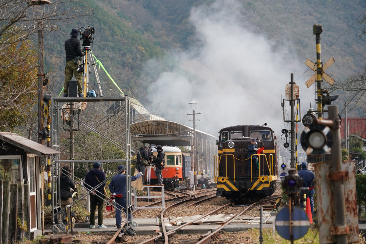 柵原ふれあい鉱山公園（多くの方の協力で汽車を走らせてくれました）