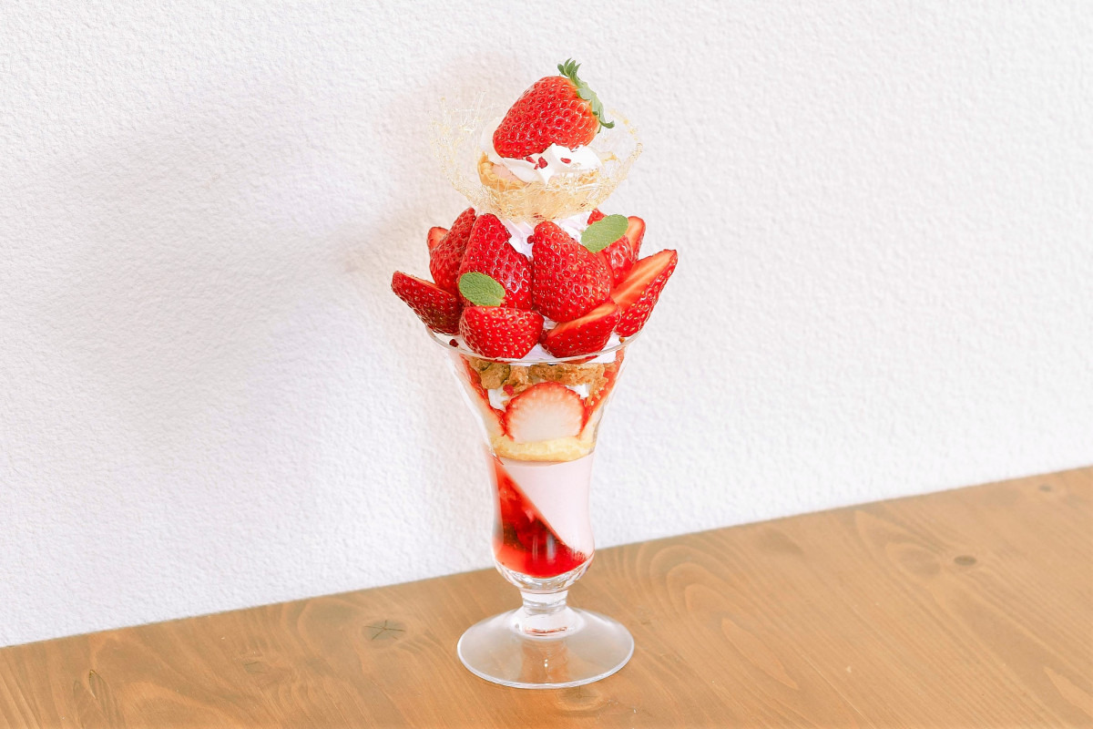 水車の里フルーツトピア「cafe Fruit Topia」のパフェ