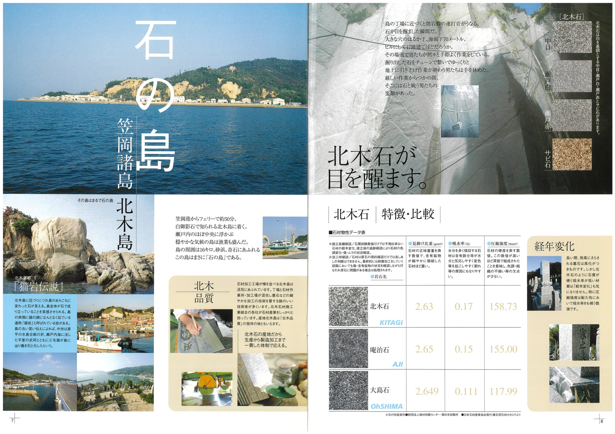 北木石のパンフレット（中面）