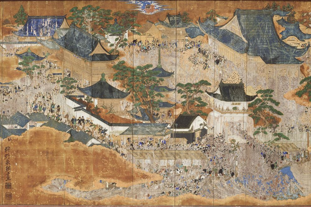 金陵山西大寺観音院 狩野永朝絵馬会陽図