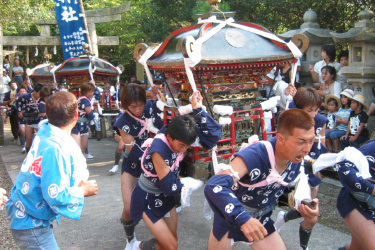 真鍋島の走り神輿(みこし)