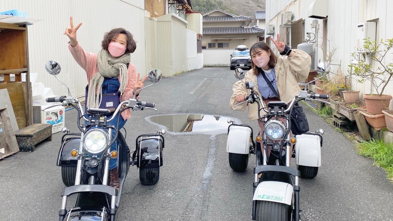 レンタルスタート！EVトライクに乗って高梁市街地を観光