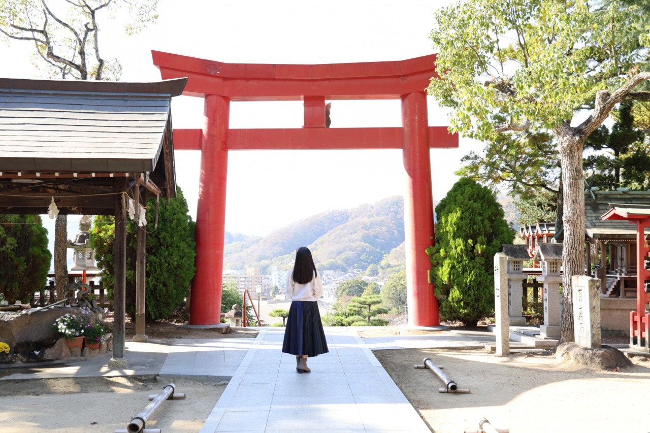 天空の鳥居、紅葉の穴場スポット。笠岡市の白雲大社に行ってみた！