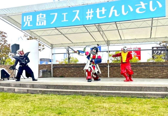 岡山のご当地ヒーロー「モモセイバー」と「三白市」＆「2024春 児島フェス＃せんいさい」情報