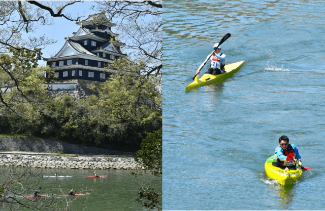 岡山でお城を見ながらカヌーを楽しむ！毎年4月には「岡山城・後楽園カヌー駅伝大会」も開催