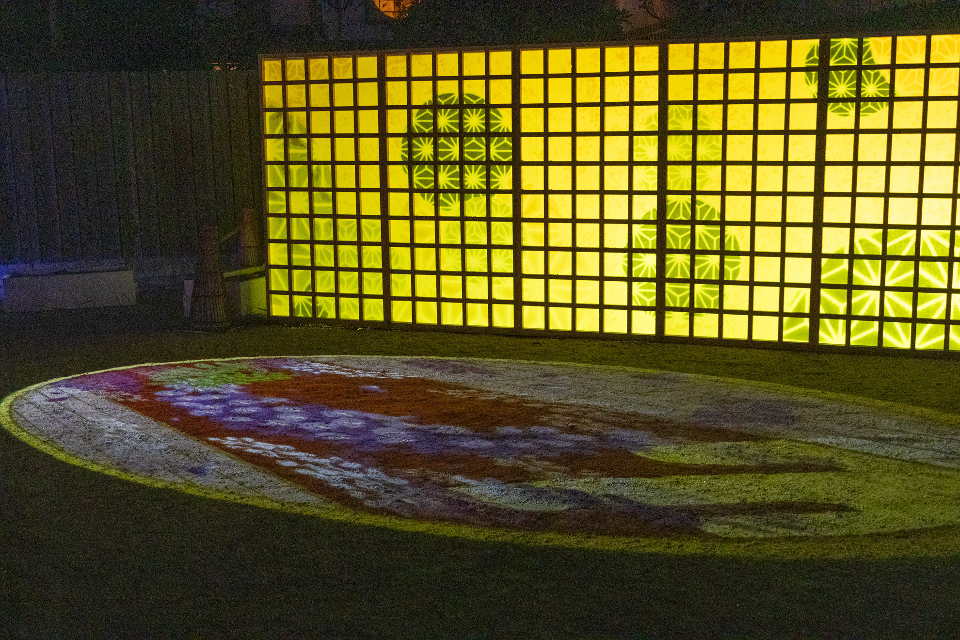 プロジェクションマッピングのようす