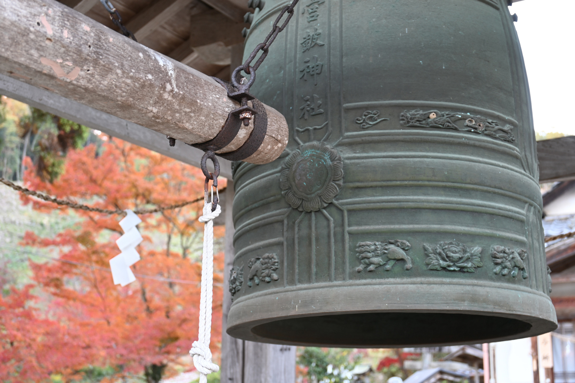 神仏習合の名残、鼓神社の梵鐘