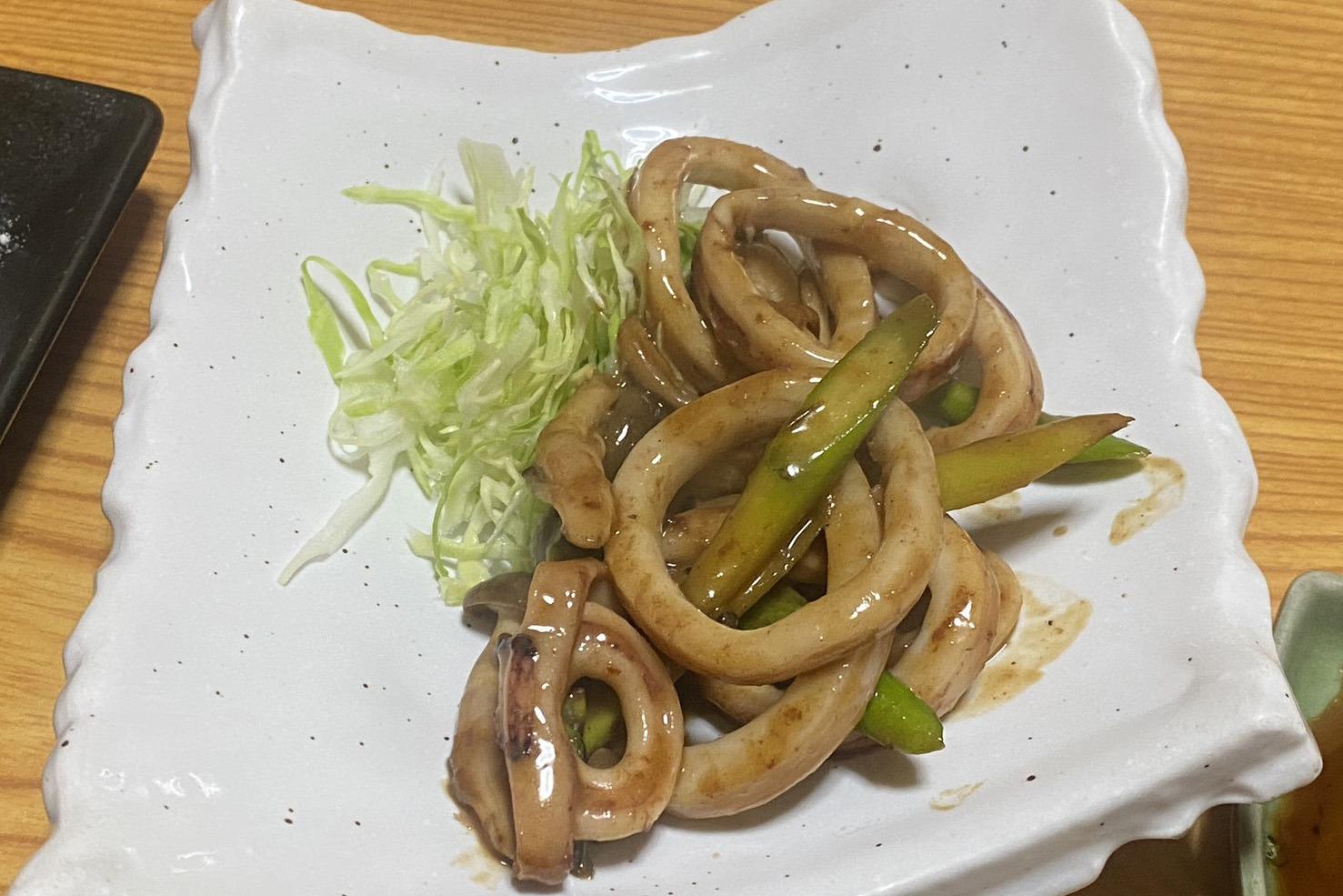 スルメイカ肝バター炒め