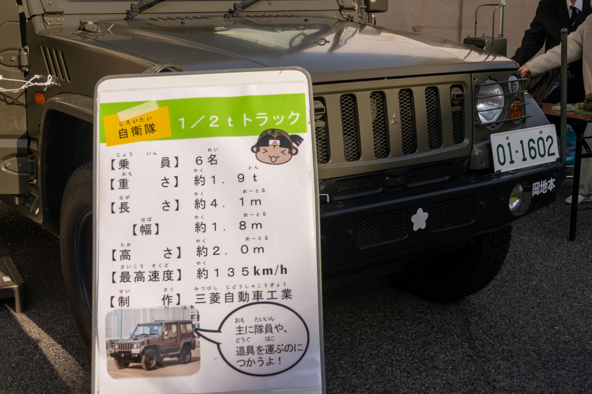 自衛隊車両の展示