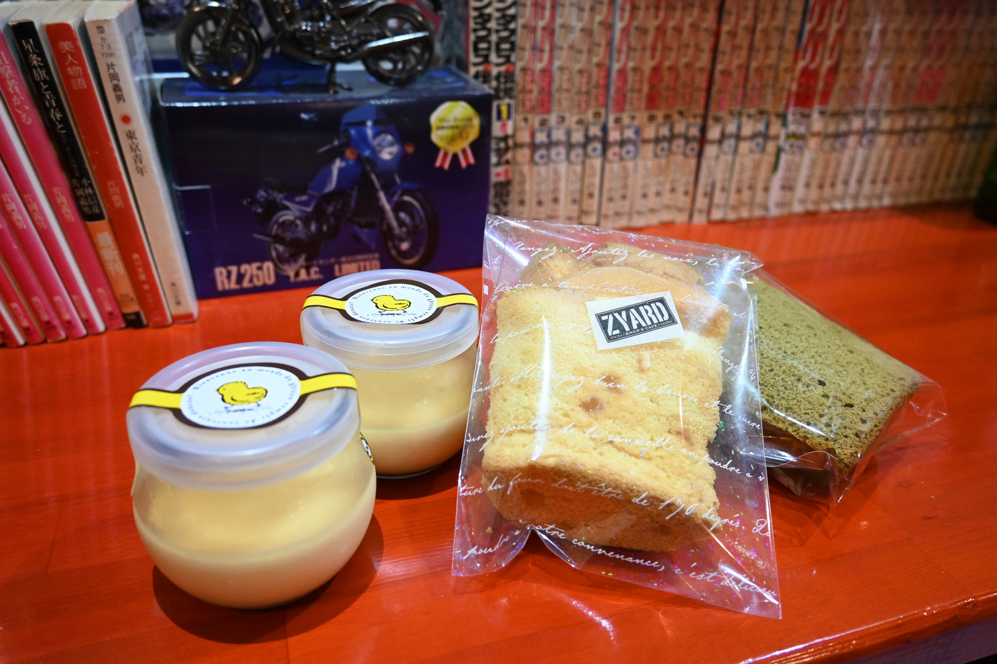 奥さまお手製のプリン&シフォンケーキ