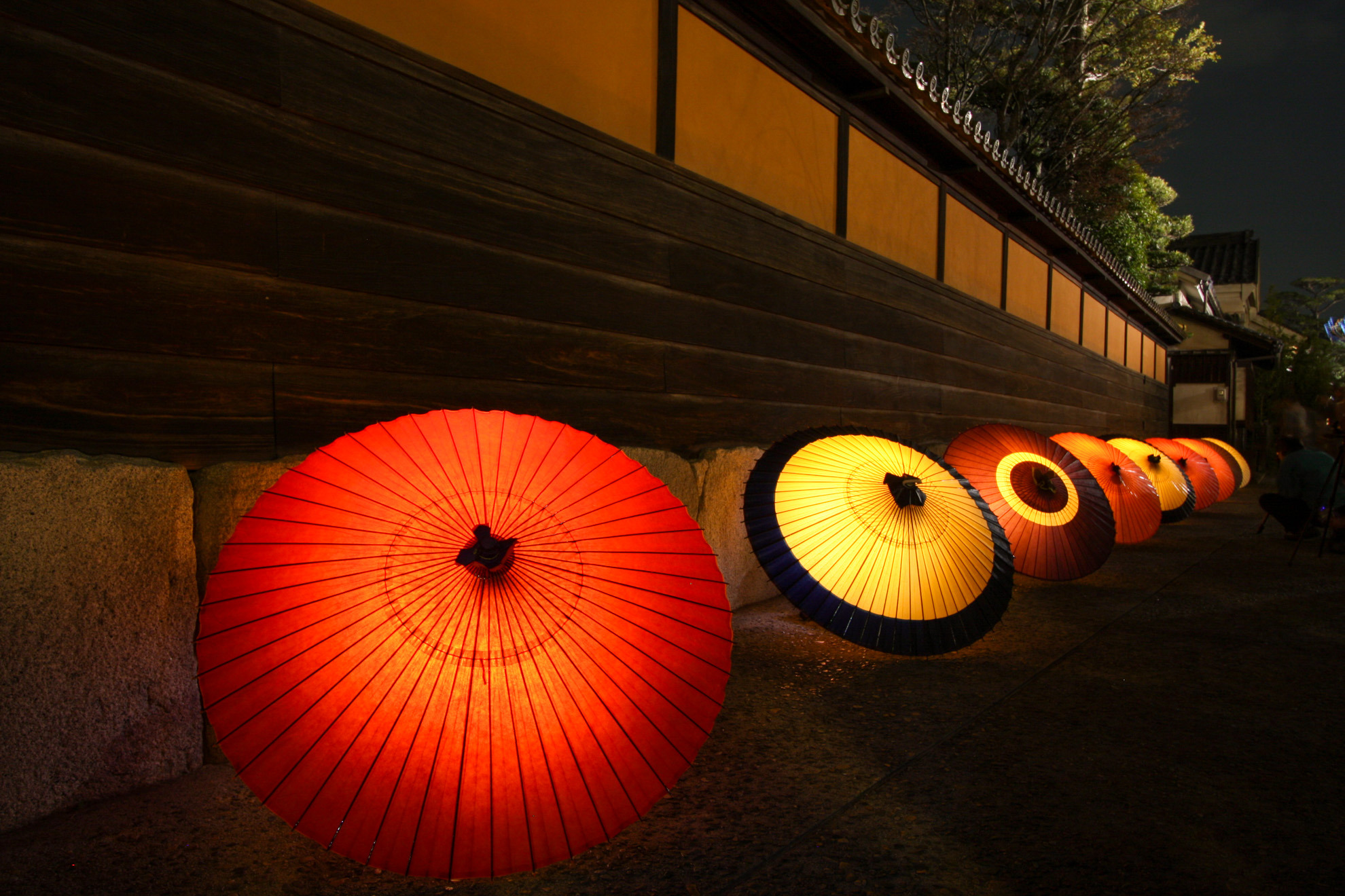 和傘あかり(2013年3月:筆者撮影)