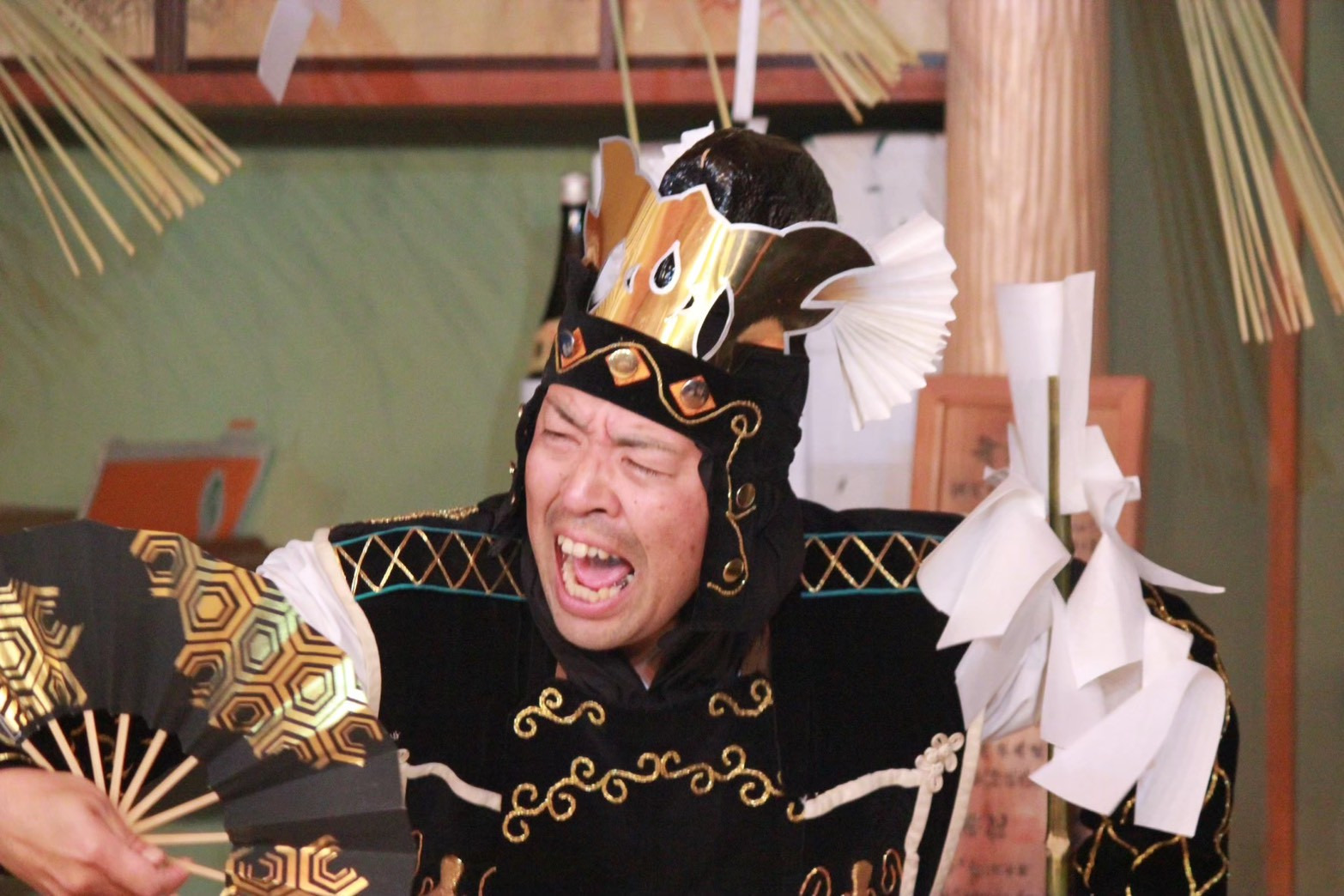 素戔嗚尊を演じる三村さん(画像提供:備中神楽川面社)