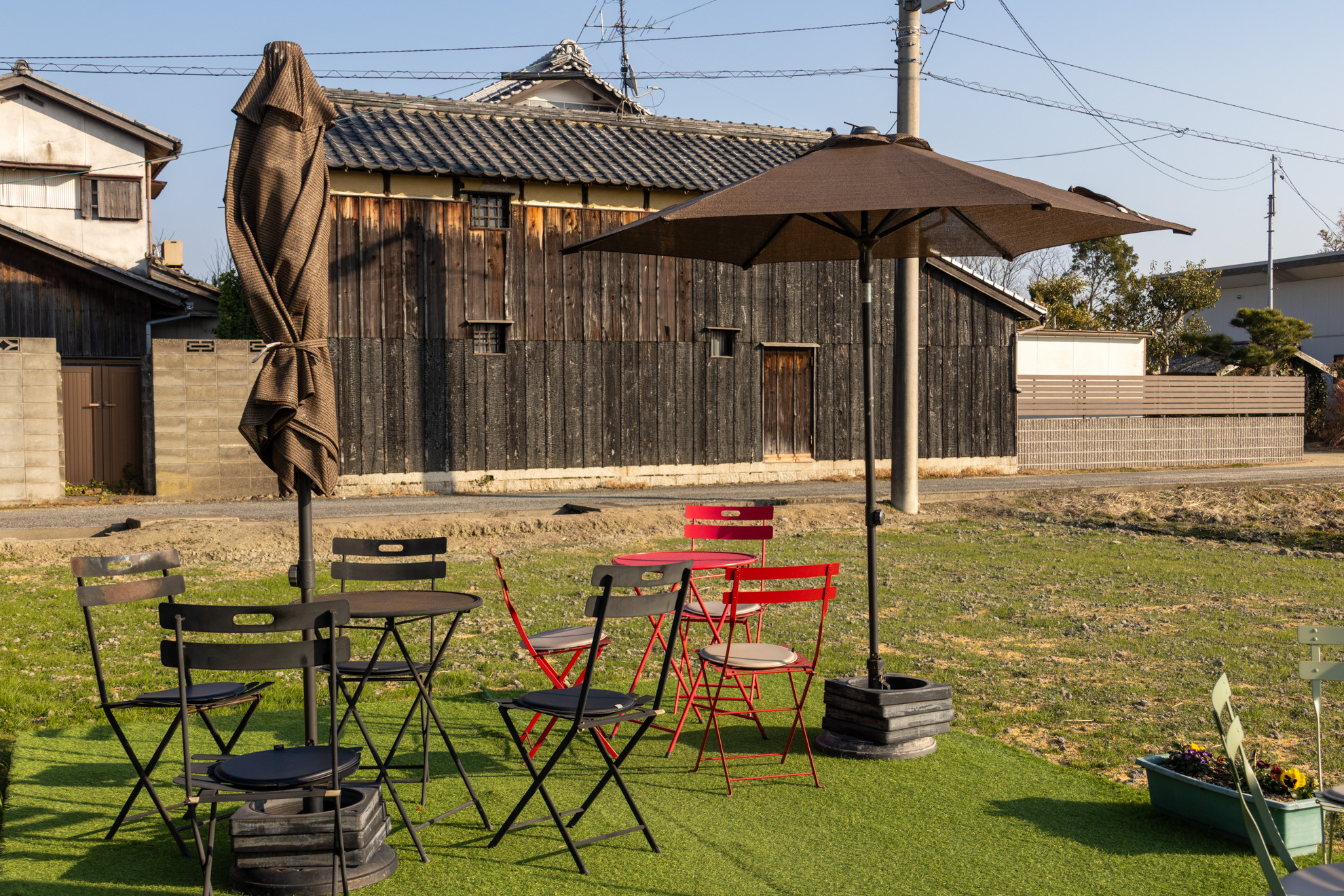 オープンカフェ風の席