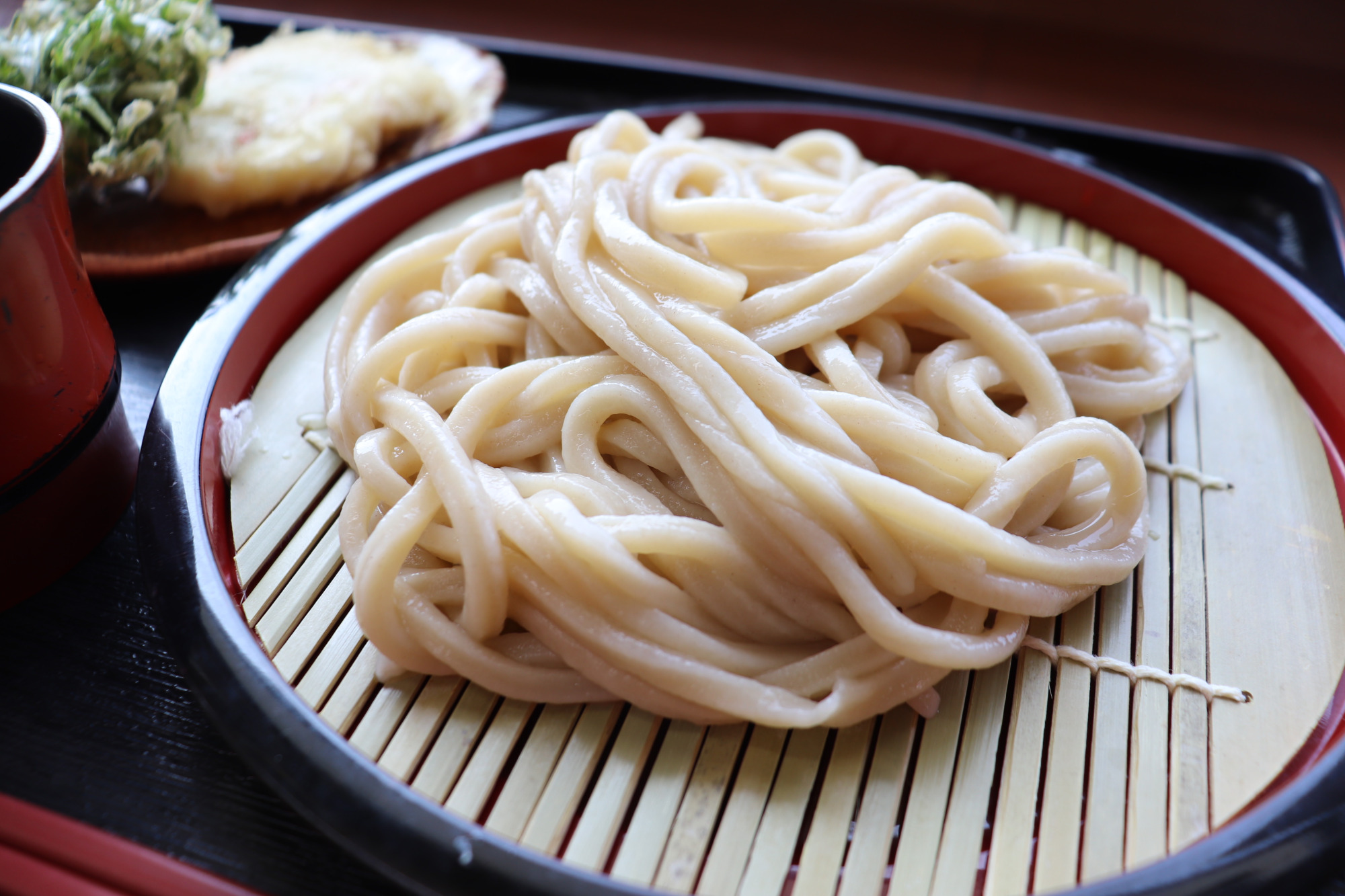 写真は「一文字うどん」のメニュー
