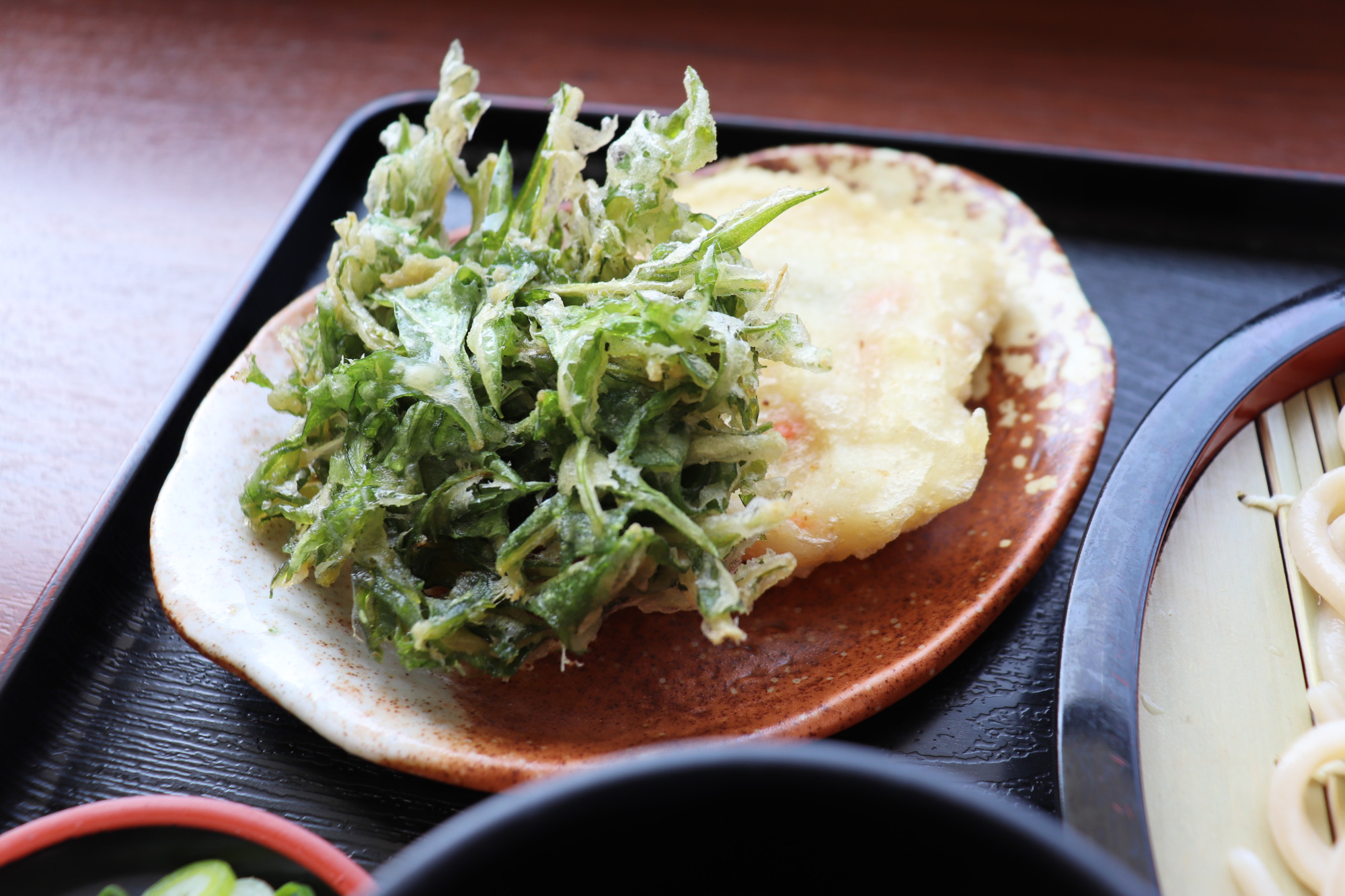 写真は「一文字うどん」のメニュー
