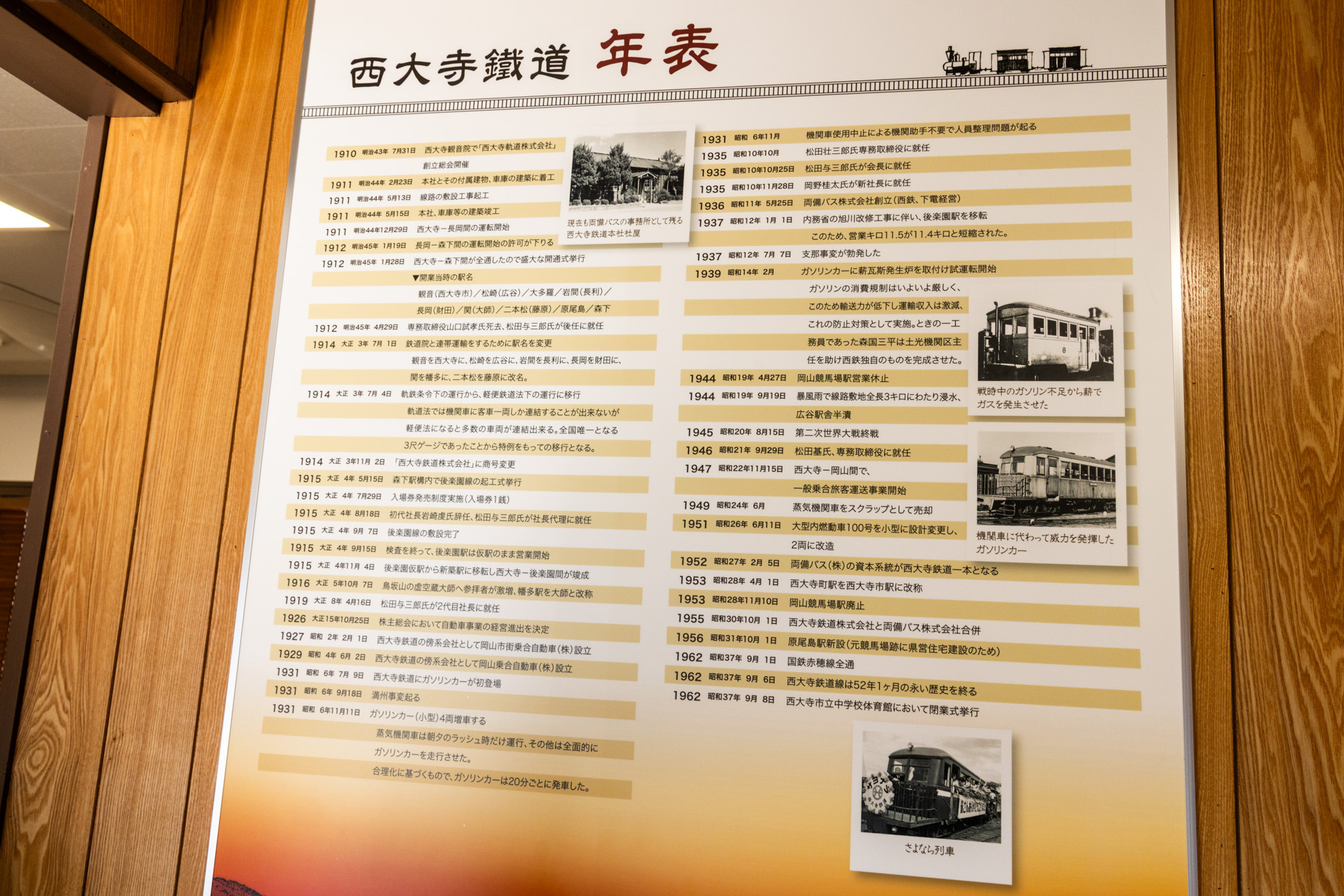 西大寺鐵道の年表もあります