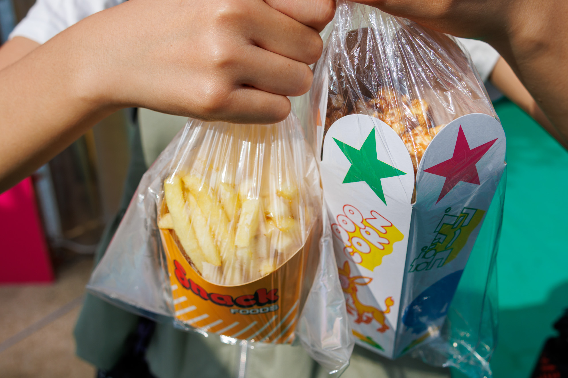 フライドポテトとポップコーンを買いました