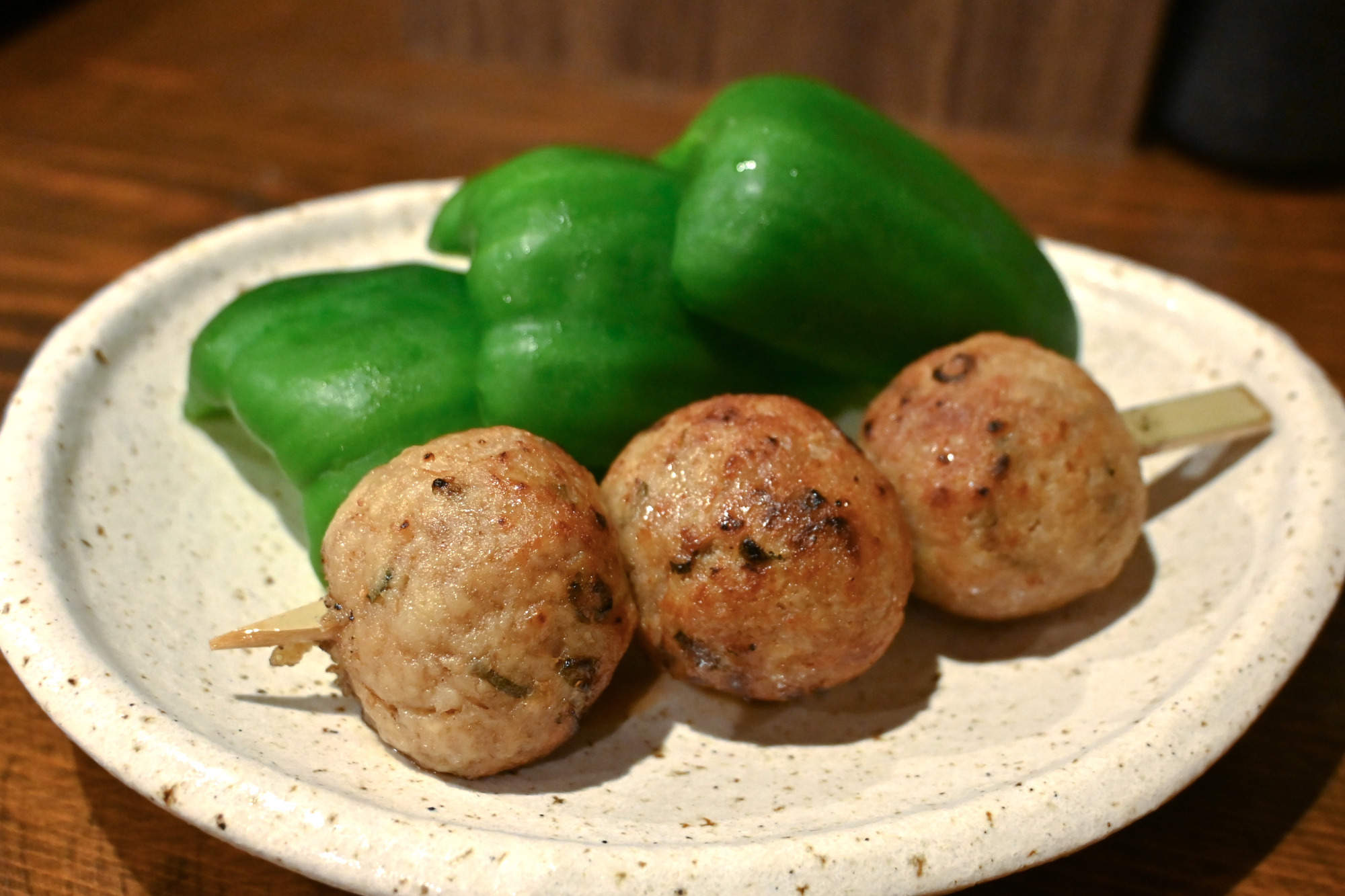 クセになる食感「つくねピーマン」