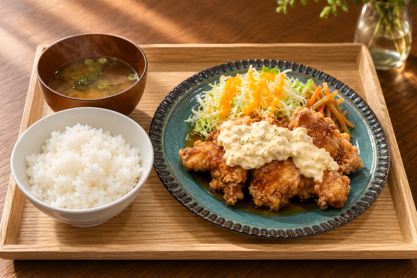 人気の「チキン南蛮セット」（画像提供：Stay＆Cafe Akebono）