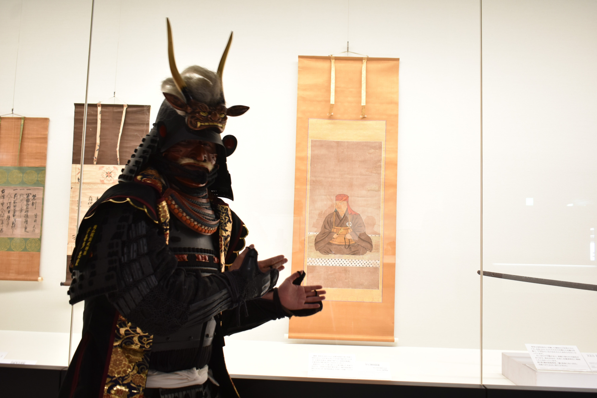 紙本著色安心禅師(宇喜多忠家)像(江戸時代・岡山県立博物館蔵)令和6年度特別展「清水宗治VS羽柴秀吉-備中高松城の戦い」より