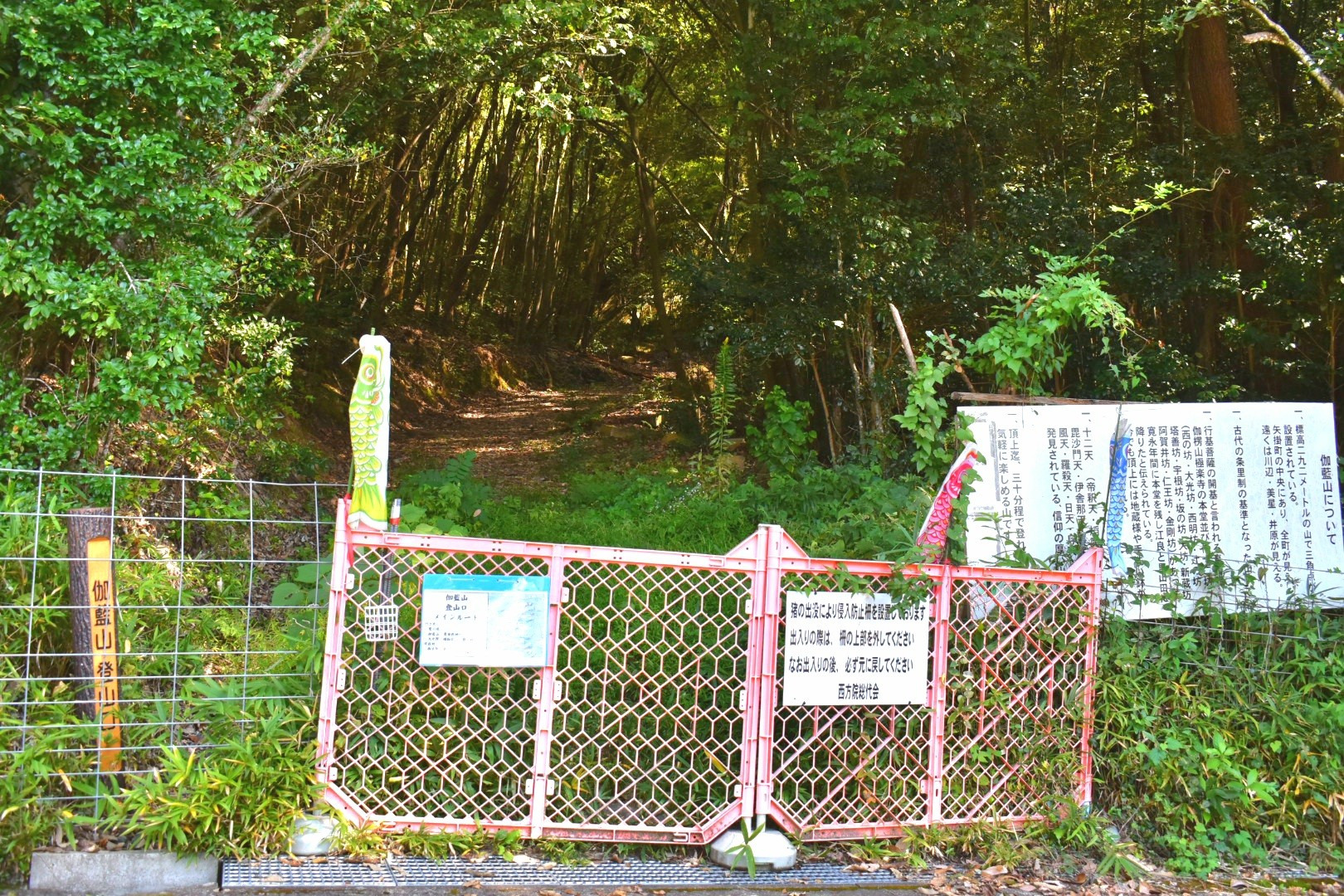 伽藍山城登城口