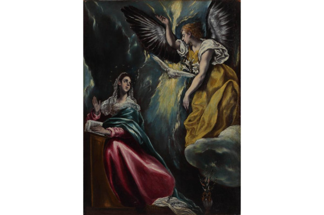 『受胎告知（じゅたいこくち）』　エル・グレコ作