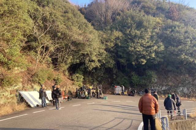 亀老山展望台付近の道【愛媛県】