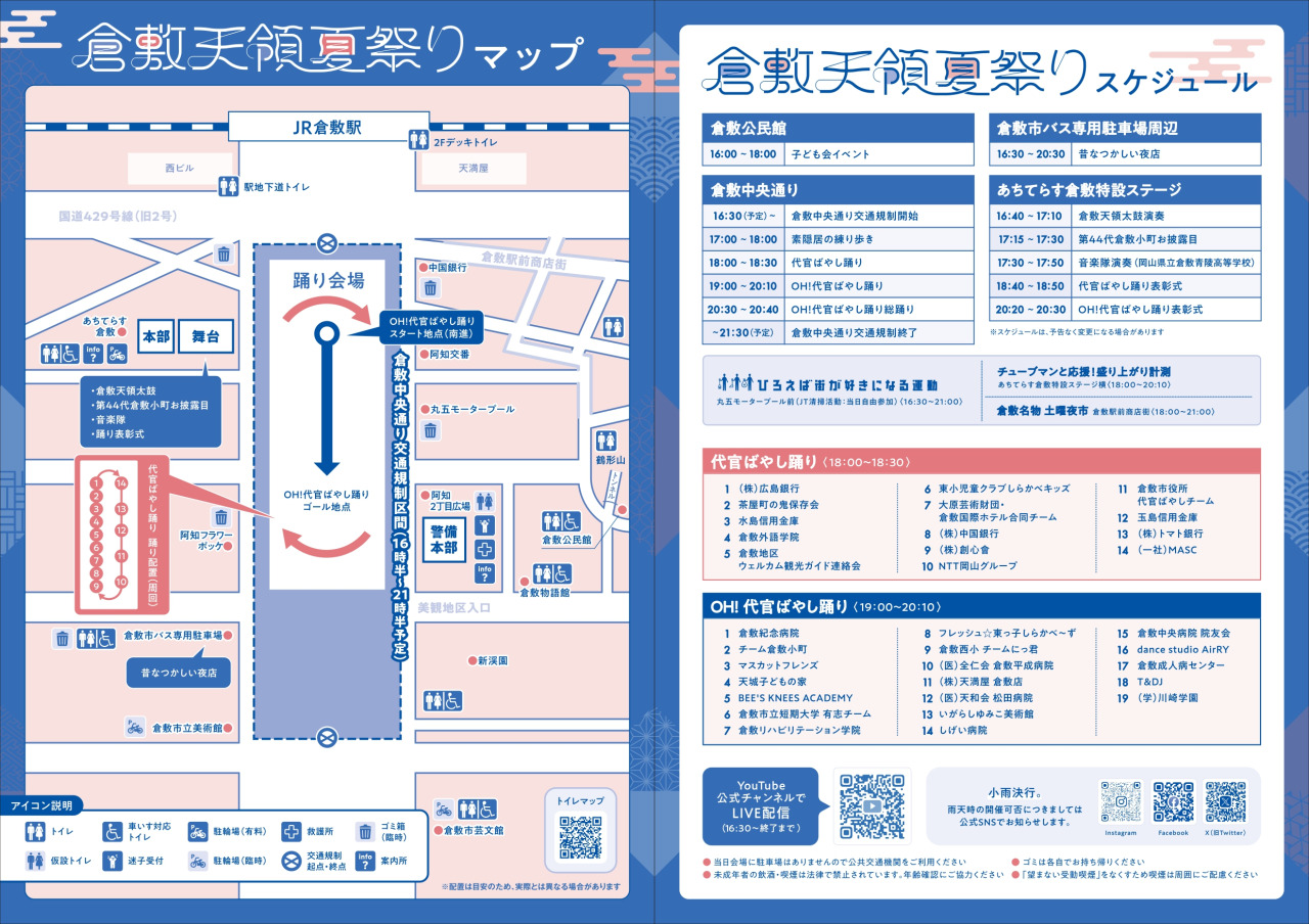 マップ、スケジュール
