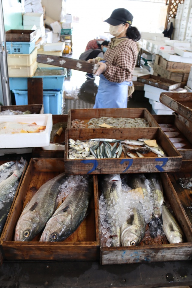 笠岡市大島美の浜漁協朝市