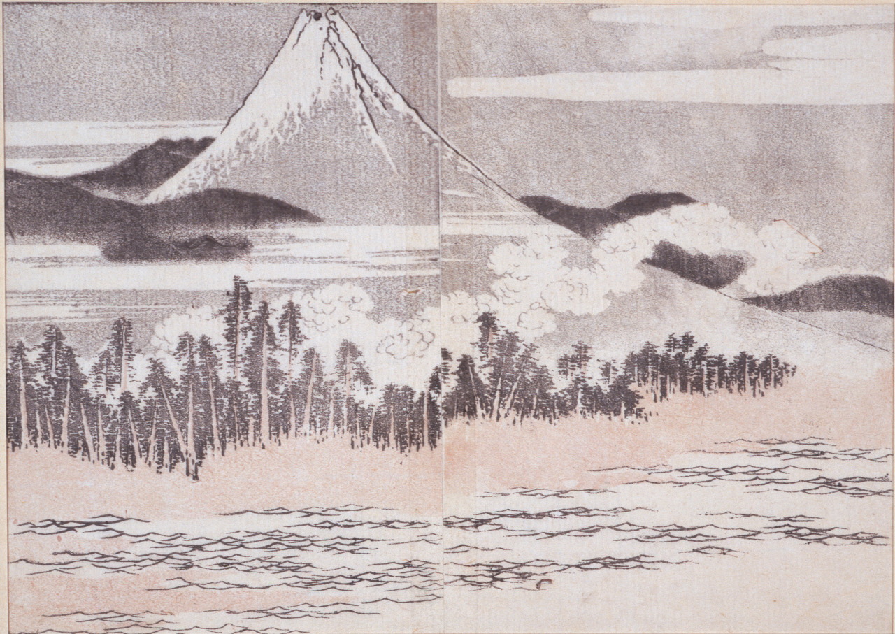 『北斎漫画』五編《富士と三保の松原》1816(文化13)年 浦上コレクション