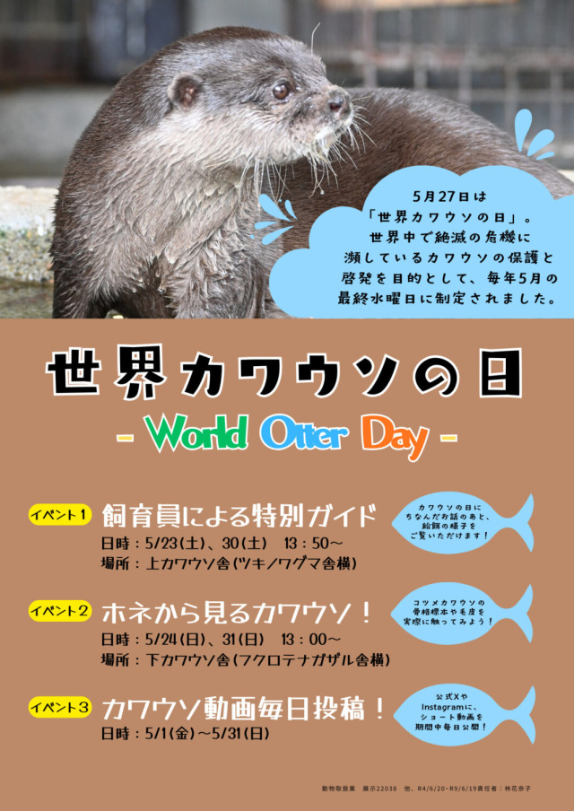 池田動物園　世界カワウソの日2026