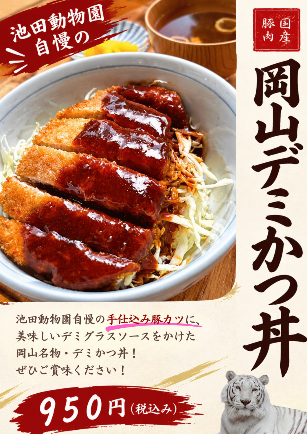 チラシ(岡山デミかつ丼)