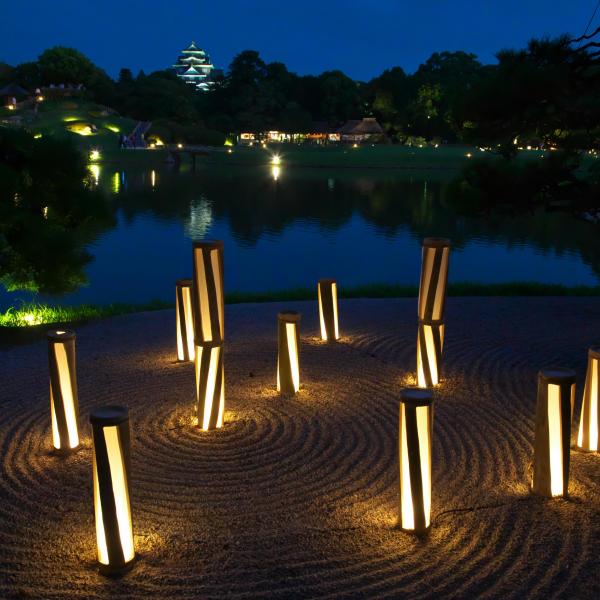 岡山後楽園　夏の幻想庭園