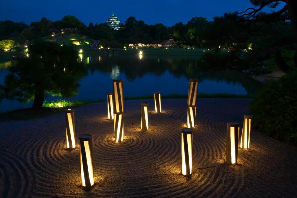 岡山後楽園　夏の幻想庭園